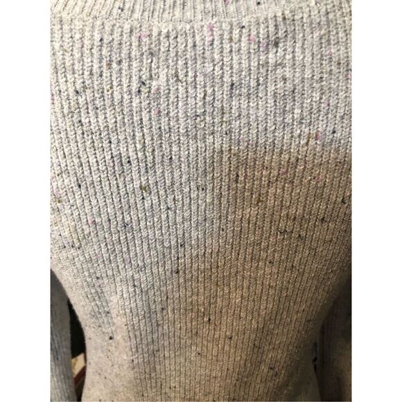 Gray sweater dress Loft gray flecked color throughout sweater dress with ribbon - Picture 7 of 10